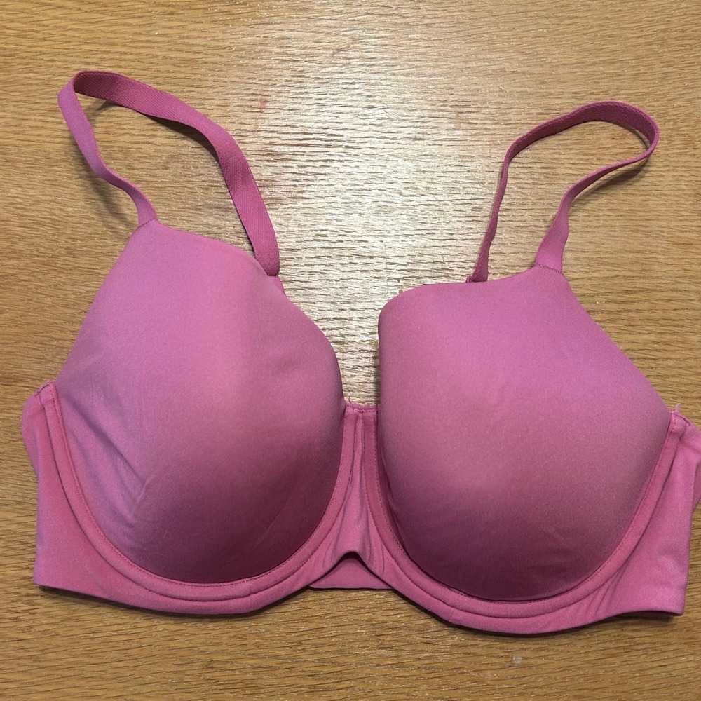 Bare Necessities Pink Full Coverage Underwire Bra 34DD Smooth Comfort Everyday